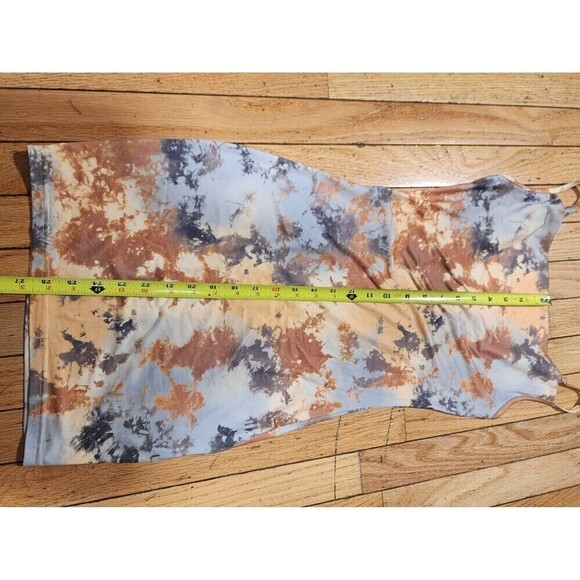 Shein Womens Cami Dress Multicolor Tie Dye Spaghetti Strap Cowl Neck L New - Picture 6 of 8